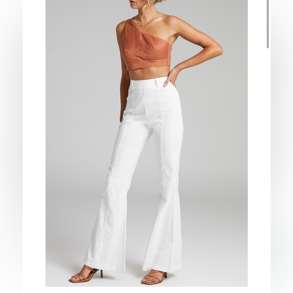 NWT white flare pants